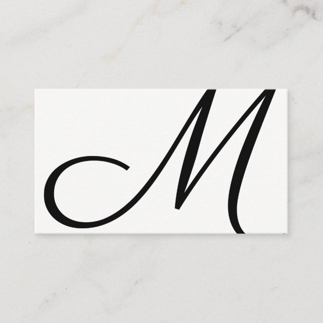 Elegant Monogram Visitkort (Framsida)