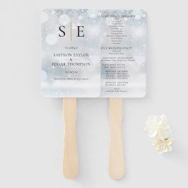 Elegant Monogram Winter Wedding Program