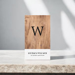 Elegant Monogram Wood Professionell Visitkort<br><div class="desc">Elegant och vintage,  struktur med fetstilt monogram. Enkel och sofistikerad sökning efter insida-designer,  arkitekt,  konsult,  handyman med mera.</div>