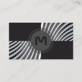 Elegant monogramarkitektur tvåtonsplattor visitkort