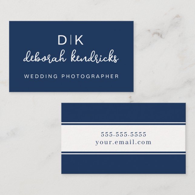 Elegant Monogramdesign och Minimalistisk Visitkort (Fram/baksida)