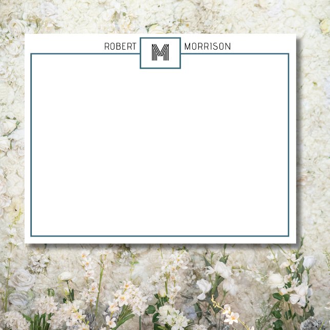 Elegant monogramkorrespondens brevpapper antecknin inbjudningar (Skapare uppladdad)