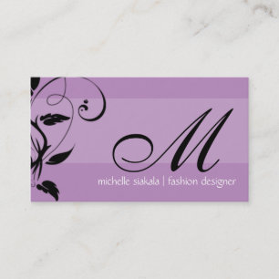 elegant; monogramkrusidull visitkort