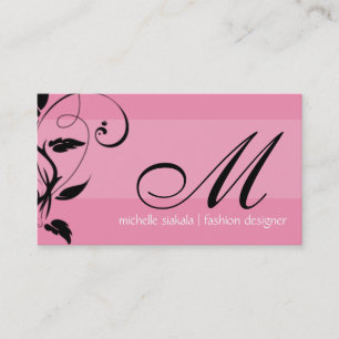 elegant; monogramkrusidull visitkort