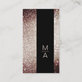 Elegant Monogramm Silber Rost Visitenkarte Visitkort
