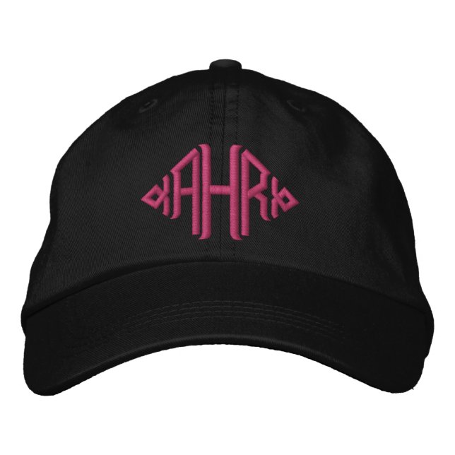 Elegant Monogrammäd Broderad Hatt Keps (Framsida)