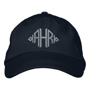 Elegant Monogrammäd Broderad Hatt Keps