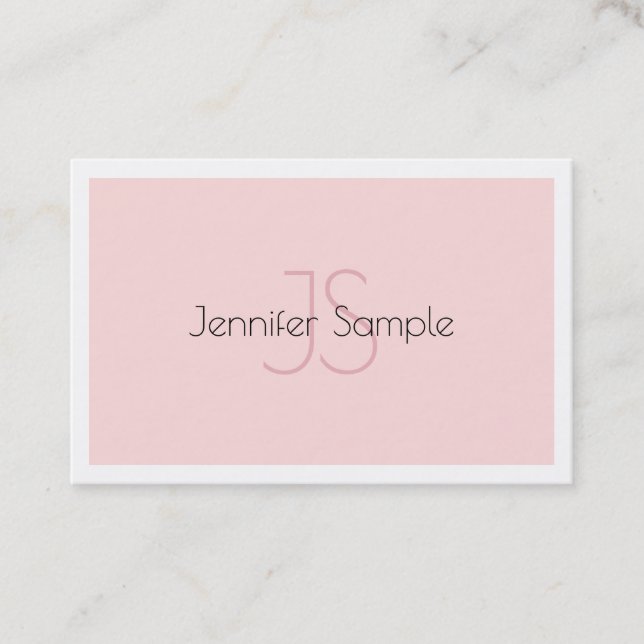 Elegant Monogrammad Minimalistisk lyxdesign Visitkort (Framsida)