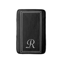 Elegant Monogrammad Personlig Bathroom Mat