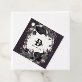 elegant monogrammat bröllop gåvor etiketter