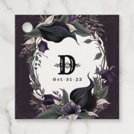 elegant monogrammat bröllop gåvor etiketter