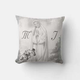 Elegant Monogrammat med Namn Ro Dekorativ kudde