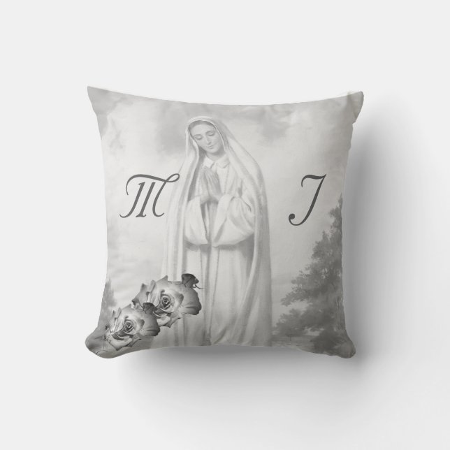 Elegant Monogrammat med Namn Ro Dekorativ kudde (Framsida)