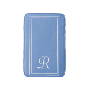 Elegant Monogrammed blå Personlig Badrumsmatta