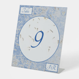 Elegant Monogrammed Blue och Grått