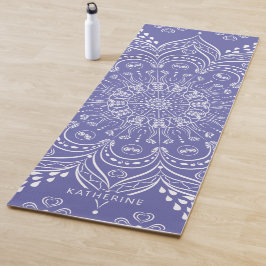 Elegant Monogrammed Boho Violet Lila Mandala