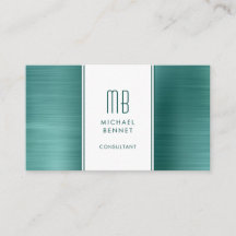 Elegant Monogrammed Emerald Grönt Consultant