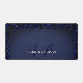 Elegant Monogrammed första blått glitter