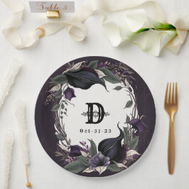 Elegant Monogrammed Gothic Bröllop