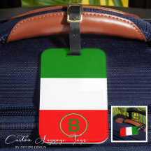 Elegant Monogrammed italiensk Flagga