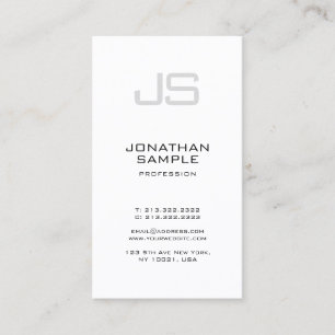 Elegant Monogrammed minimalistiskt modernt sladd Visitkort