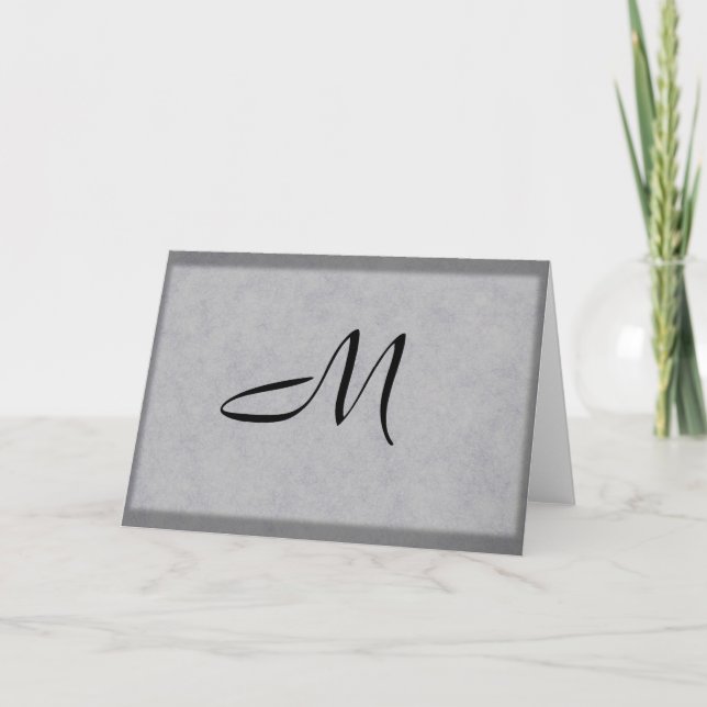 Elegant Monogrammed Notecard Anteckningskort (Framsida)