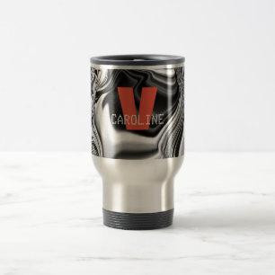 Elegant Monogrammed Silver Chrome Mönster Resemugg