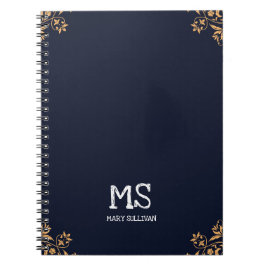 Elegant monogrammerad anteckningsbok för henne