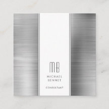 Elegant Monogrammerad Silvergrå Konsult