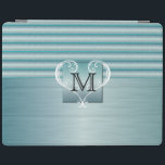 Elegant Monogramturkos borstar stålsätter iPad Skydd<br><div class="desc">Elektroniska fodral. Anpassade 100%. Redo som in fyller, Gjort med kickupplösningsvektorn och/eller digitala diagram för ett yrkesmässigt tryck. NOTERA: (DETTA ÄR ETT TRYCK. Alla zazzleproduktdesigner är "tryck", om inte annars påstått under "härom produkt" område, ) som den ska designen är den utskrivavna EXAKT något liknande, du ser den på skärmen...</div>