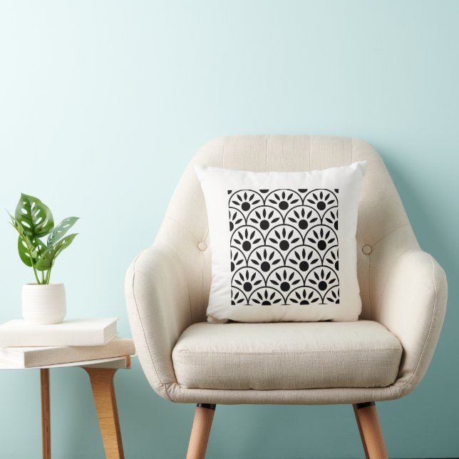  Elegant Monokrom Fyrkantig Kudd | Minimalistisk  Kudde (Stol)