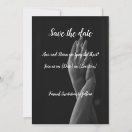 Elegant monokrom "Save the Date"-kort Inbjudningar