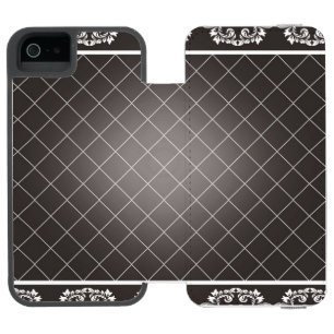 Elegant Monokrome Damask iPhone-plånboksfall