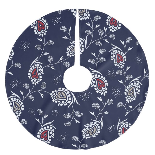 Elegant Mönster Design. Julgransmatta Borstad Polyester (Framsidan)
