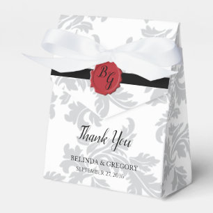 Elegant Mönster & Vax säl Bröllop Presentaskar