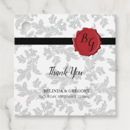 Elegant Mönster & Vax Seal Bröllop Gift Gåvor Etiketter