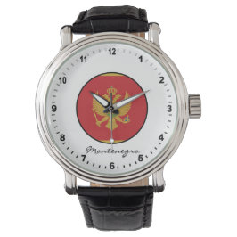 Elegant Montenegro Watch & Montenegro Flagga Armbandsur