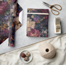 Elegant Moody Blommig gotisk presentförpackning Presentpapper