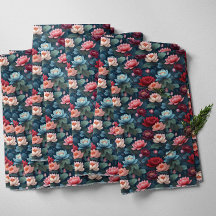 Elegant Moody Modern Lotus Flower Mönster