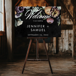 Elegant Moody välkomstsida för Blommigt av tuggad Poster