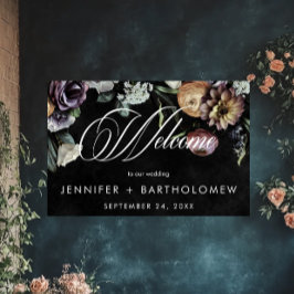 Elegant Moody välkomstsida för Blommigt av tuggad Poster