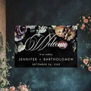 Elegant Moody välkomstsida för Blommigt av tuggad Poster