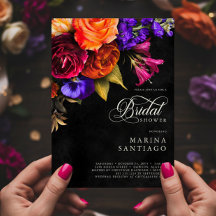 Elegant Moody Vibrant Harvest Blommigt Möhippa