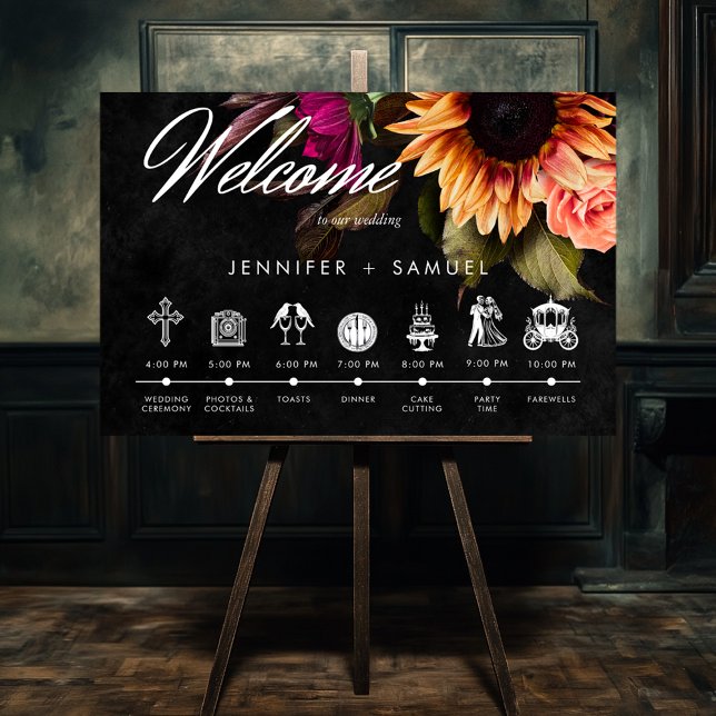 Elegant Moody Vibrant Sunset Blommigt Order of Eve Poster (Skapare uppladdad)