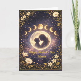 Elegant Moon Phase Mother’s Day Card for Mama Kort