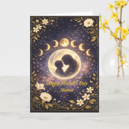 Elegant Moon Phase Mother’s Day Card for Mama Kort