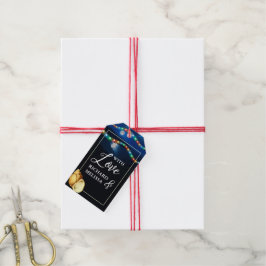 Elegant Moonlit Beach Wedding Favor Presentetikett