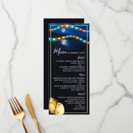 Elegant Moonlit Beach Wedding Menu Meny