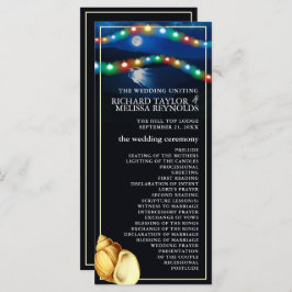 Elegant Moonlit Beach Wedding Program