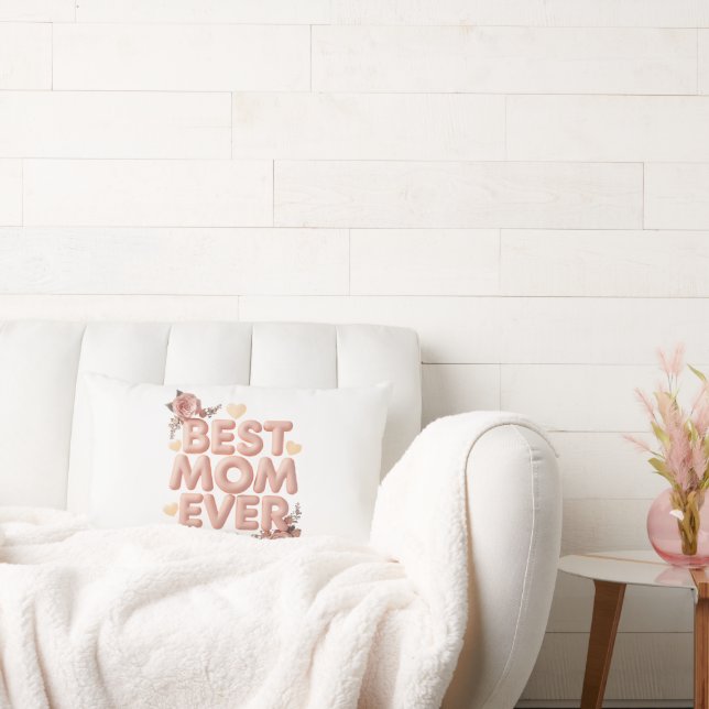 Elegant Mor & Dotter 3D Typografi | För evigt  Lumbarkudde (Soffa)